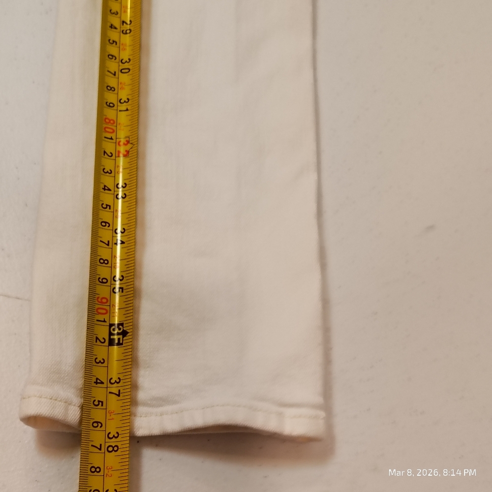 MOTHER The Dazzler Shift Jeans Women 25 Act Natural Made in USA Designer WHITE - Picture 10 of 12